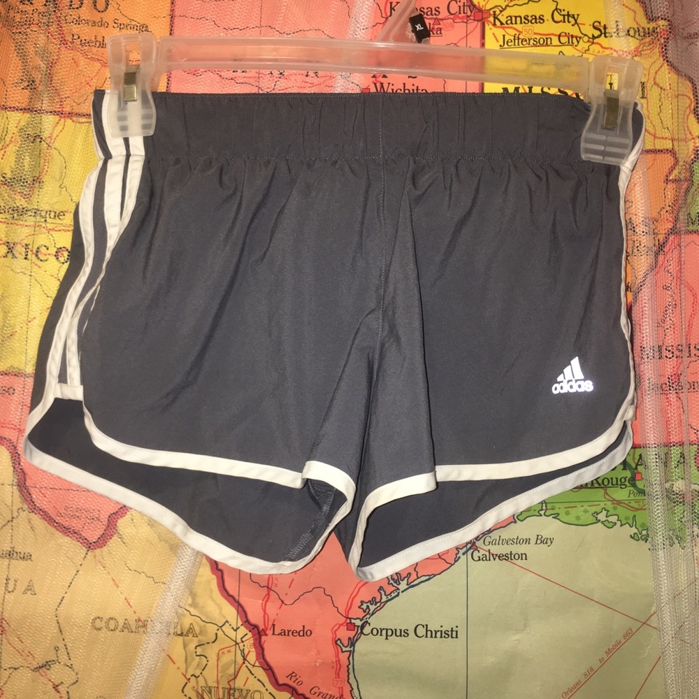 ✨ Adidas grey built in underwear running shorts ✨